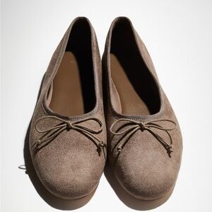 H&M  Tan Suede Flats